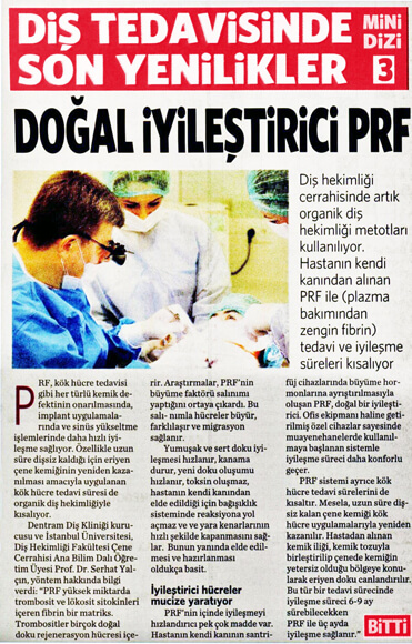 Doğal İyileştirici PRF Haberi